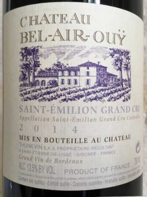 Chateau Bel-Air-Ouy Label