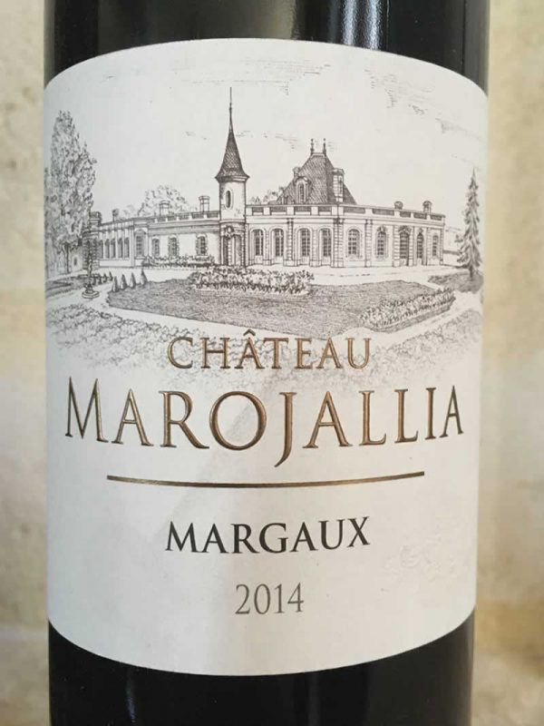 Close up of Chateau Marojallia wine label
