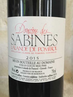 Domaine Des Sabine Wine Label